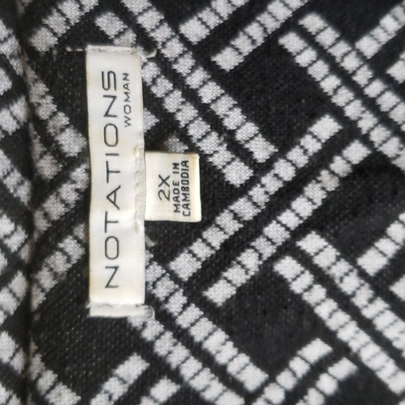 Notations White and Gray Duster Cardigan Coat Jacket 2xl - Picture 3 of 6